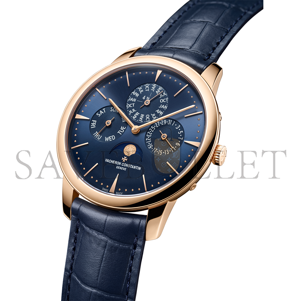 vacheron Co*sta*t*n patrimony perpetual calendar ultra-thin 41 mm pink gold watch 43175/000r-b519
